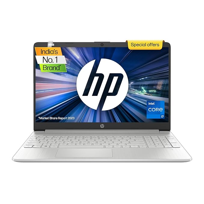 HP Laptop 15s, 12th Gen Intel Core i7-1255U, 15.6-inch (39.6 cm), FHD, 16GB DDR4, 512GB SSD, Intel Iris Xe Graphics, Backlit KB, Thin & Light (Win 11, MSO 2021, Silver, 1.69 kg), fq5190TU