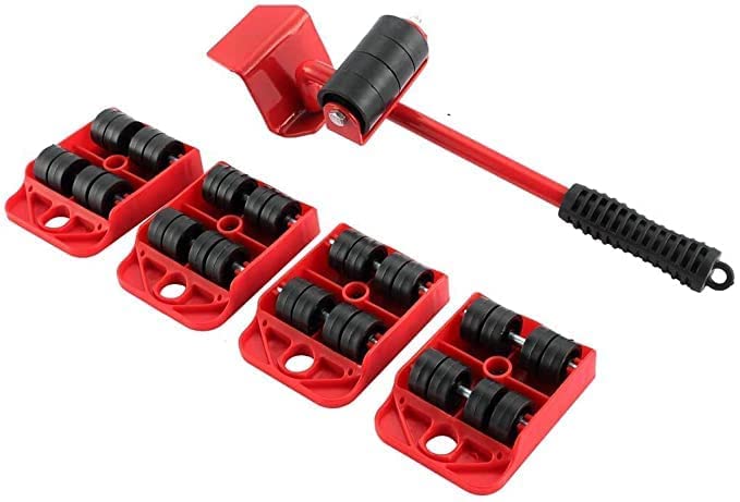[Apply Coupon] - Shifra® Wheels for Furniture Furniture Shifting Tool Furniture Moving Wheels with Lifter Wheels for Furniture Moving Furniture Mover Lifter Furniture Lifter Mover Tool Set (Pack of 1)