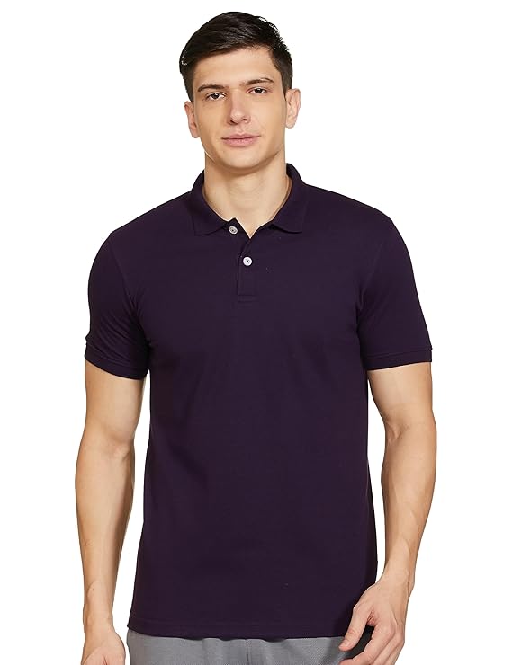 Max Men's Cotton Relaxed Fit Half Sleeves Polo Neck T-Shirt