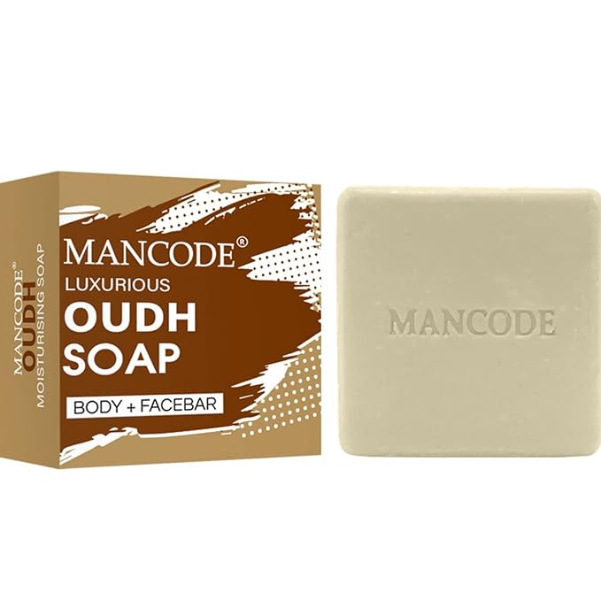 Mancode Oud Soap for Men - 125gr | Oud Scente Refreshing Soap | Mood Enhancing | Anti Bacterial | Natural Herbs & Aroma | White Color Bar Soap | Bathing Soap Pack of 1