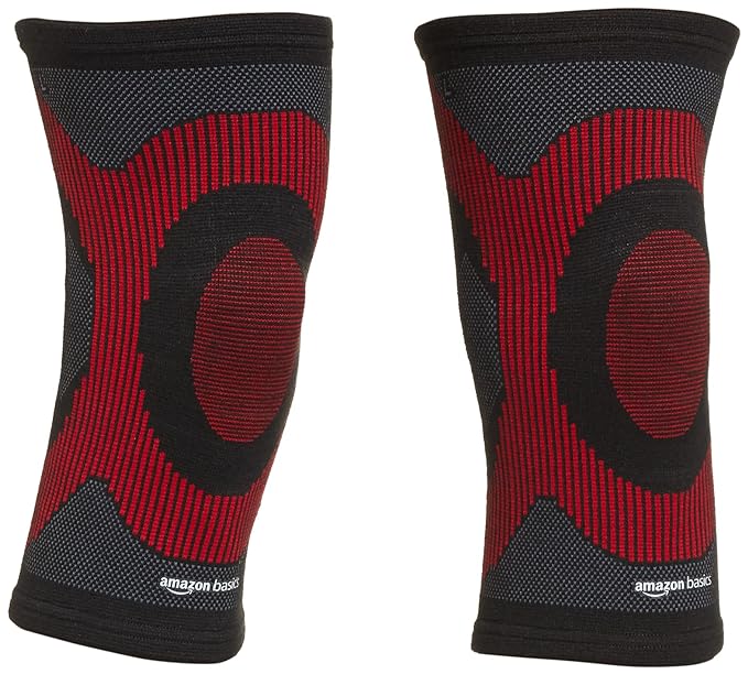 Amazon Basics - Premium Knee Cap Support | Medium Size | Quick Sweat-Dry Material | Ergonomic Design | For Execrise, Gym, Running, Cycling
