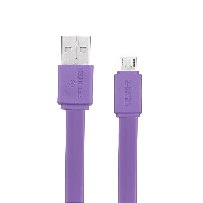 ZEBSTER Z-MC25 USB to Micro USB Cables,3A, 25cm cable, Mobile/Laptop Compatible(Lavender)