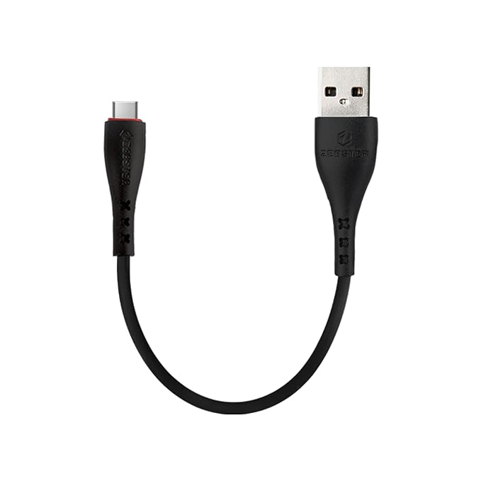 ZEBSTER Z -CC20 USB to Type C Cable,2A 20cm cable Strong & Long lasting (Black)