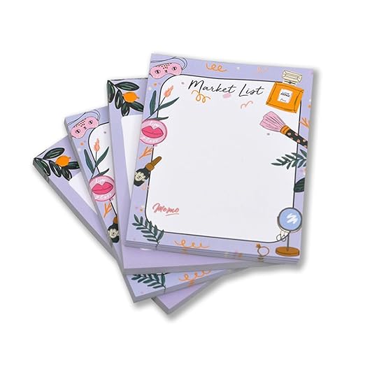 COI to Do List Notepads, 4 x 5.25 Tear Off Block Planner for Office, Home, Work Stationery Supplies, Set of 4