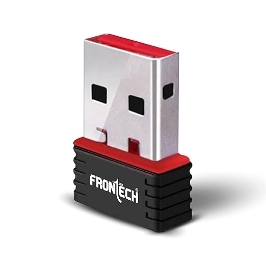 Frontech 150Mbps USB WiFi Dongle | Wireless Adapter for Desktop and Laptop | Supports 802.11 b/g/n and Advanced WPA/WPA2 Security Encryption (0843)