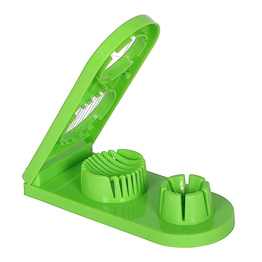 [Apply Coupon] - Kitchen Creative Stainless Steel 2 in 1 Egg Slicer Cutter (Green)