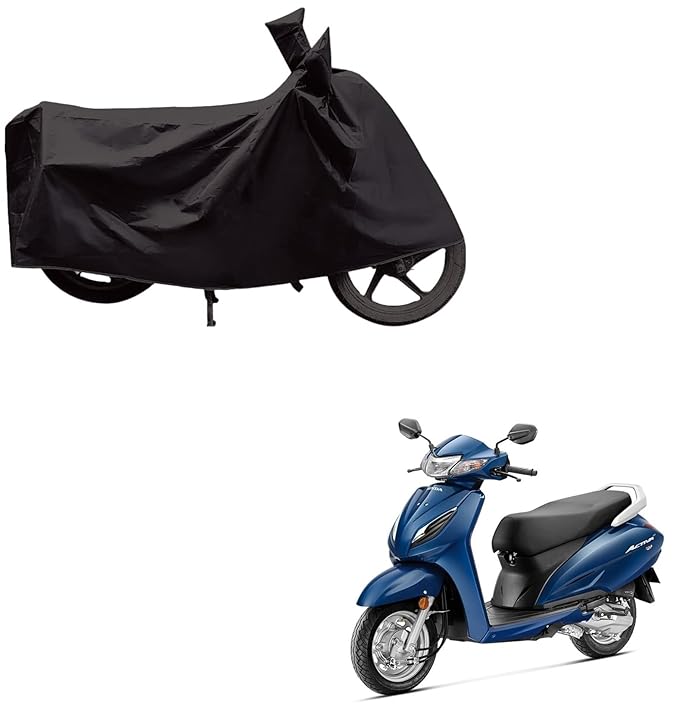 Kozdiko Dust & Waterproof Bike Body Cover with Mirror Pockets for All Scooty Models