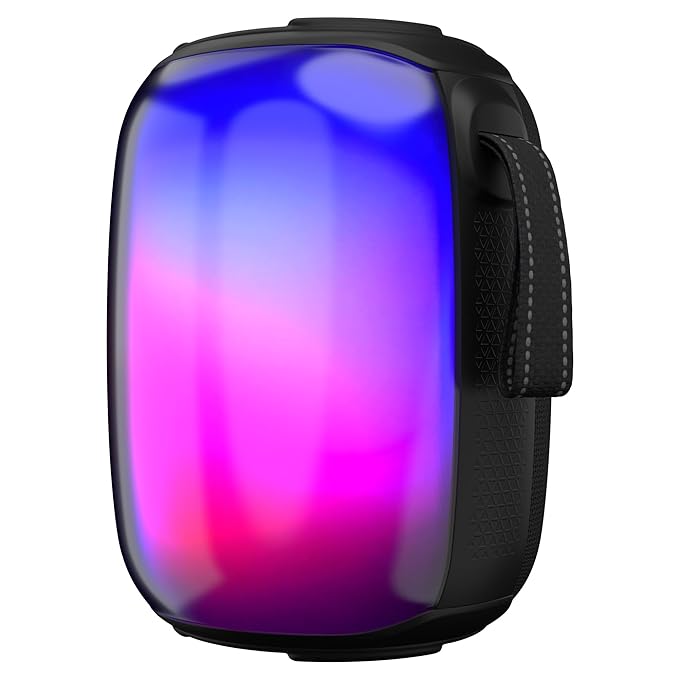 ZEBRONICS Music Bomb 40 10W Output Portable Wireless Speaker with Bluetooth 5.1, TWS, 15h Backup, FM Radio, AUX, USB, mSD, Call Function, One-Sided RGB Lights and Fabric Finish