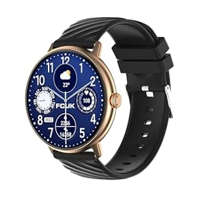 [Apply Coupon] - FCUK New Tide Smart Watch|1.39" Round Display| 360x360 High Resolution |SingleSync BT Calling|Built-in AI Voice Assistant| Premium Textured Straps|Upto 5 Day Battery|120+ Sports Modes - FCSW01-A