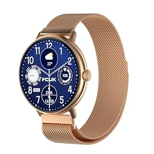 [Apply Coupon] - FCUK New Tide Smart Watch|1.39" Round Display| 360x360 High Resolution |SingleSync BT Calling|Built-in AI Voice Assistant| Premium Textured Straps|Upto 5 Day Battery|120+ Sports Modes - FCSW01-C