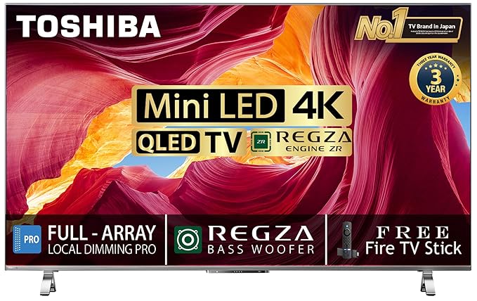 [Apply Coupon] - TOSHIBA 139 cm (55 inches) 4K Ultra HD Smart Super QLED TV 55M650MP (Black) | with Free Fire TV Stick After Installation