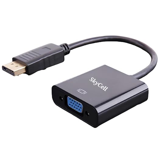 SKYCELL VGA to HDMI Converter Adopter Cable 1080P for Computer, Laptop, TV, Preojectors Black