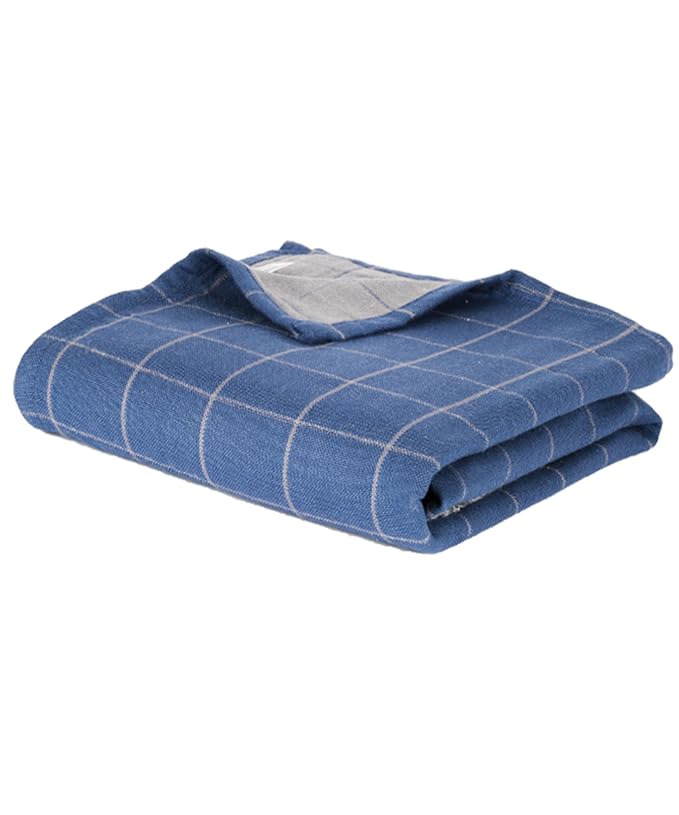 Doctor Towels, World's First Banana Double Cloth Bath Towels, Dermatologist Tested for Sensitive Skin, 240 GSM Towels for Bath Large Size, Clinically Tested to Help Reduce Acne  -  Blue