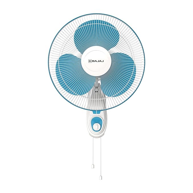 Bajaj Frore Neo 400 MM Wall Mount Fan | Wall Fan For Kitchen & Home | Smooth Oscillation | 100% Copper Motor | High Air Delivery | 3-Speed Control | Rust Free | 2-Yrs Warranty Blue