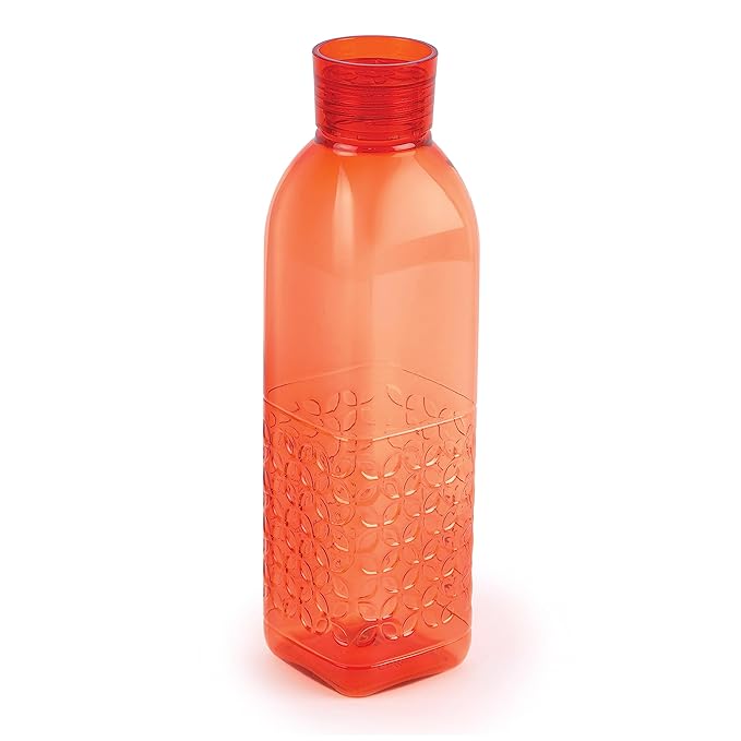 CELLO Florence 1000ml | BPA Free, 100% food grade | Safe Plastic | Refrigerator Safe | Wide Mouth | Leakproof | Orange