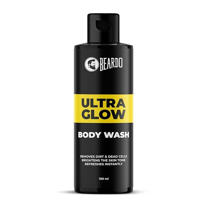 Beardo UltraGlow Body Wash for Men, 100ml | Moisturizes & Hydrates the Skin | Contains Mulberry & Bearberry Extracts for Deep Cleansing & Nourishment | Soft & Smooth Skin