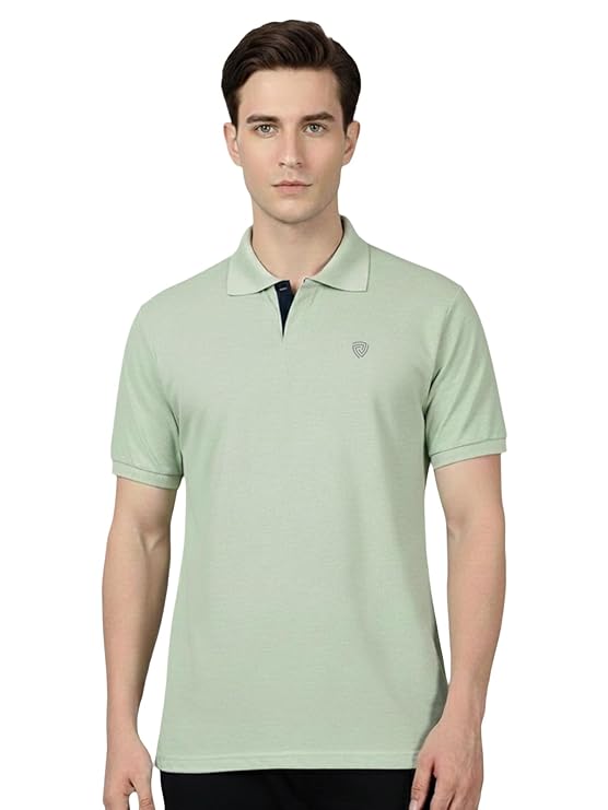 Lux Cozi Men's Cotton Solid Polo Tshirt | Collar Tshirts | Half Sleeves | Stylish & Premium All Day Wear | Pack of 1 Regular Fit