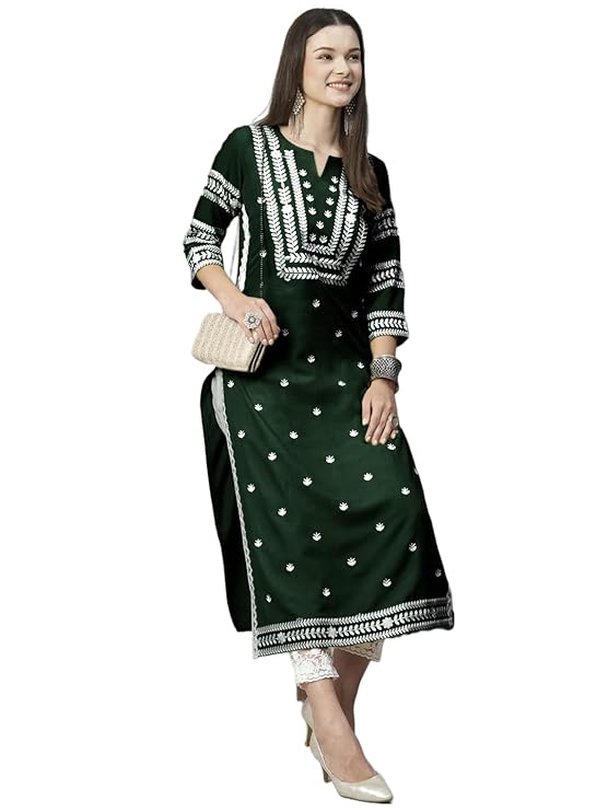 ANNI DESIGNER Women's Cotton Blend Regular Fit Casual Kurta
