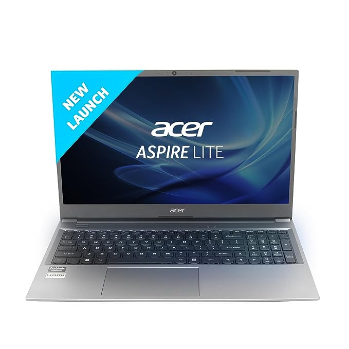 [Apply Coupon] - Acer Aspire Lite AMD Ryzen 5 5500U Premium Thin and Light Laptop (16 GB RAM/512 GB SSD/Windows 11 Home) AL15-41, 39.62 cm (15.6") Full HD Display, Metal Body, Steel Gray, 1.59 KG