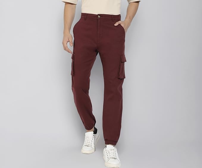 Campus Sutra Men's Regular Fit Low Rise Cargo Pant