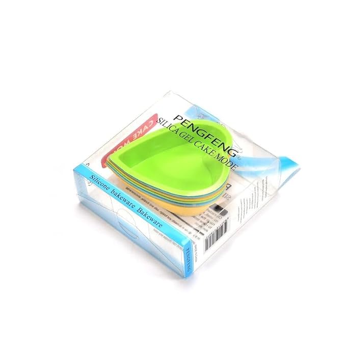 BigPlayer Heart-Shaped Mold Silicone Mold Cake Mold Cake Tools Baking Tools Bakeware Cake Tool (Pack of 6)