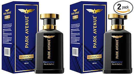 Park Avenue Men Perfume, Harmony 100Ml | Eau De Parfum | Premium, Long Lasting, Intense Amber Wood Fragrance Spray | Suitable For Every Occasion | Ideal Valentines Day Gift (Pack Of 2)
