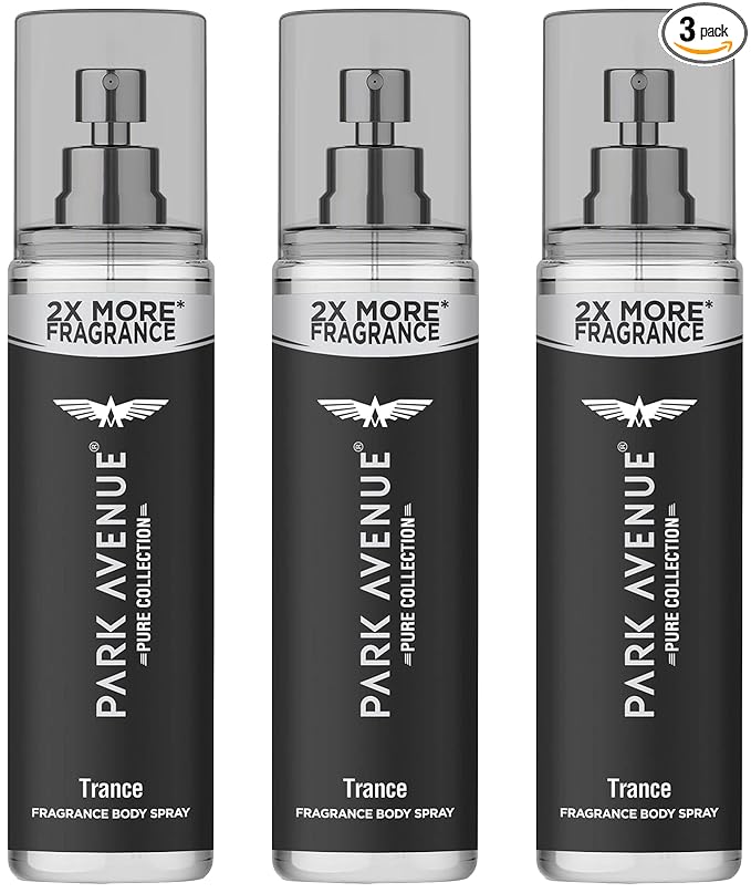 Park Avenue Pure Collection Trance Fragrance Body Spray for Men, 135ml (Pack of 3)