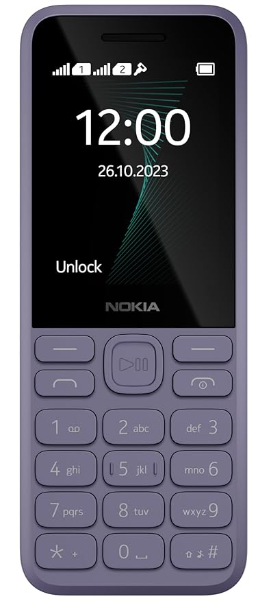 Nokia 130 Music | Built-in Powerful Loud Speaker with Music Player and Wireless FM Radio | Dedicated Music Buttons | Big 2.4 Display | 1 Month Standby Battery Life | Purple
