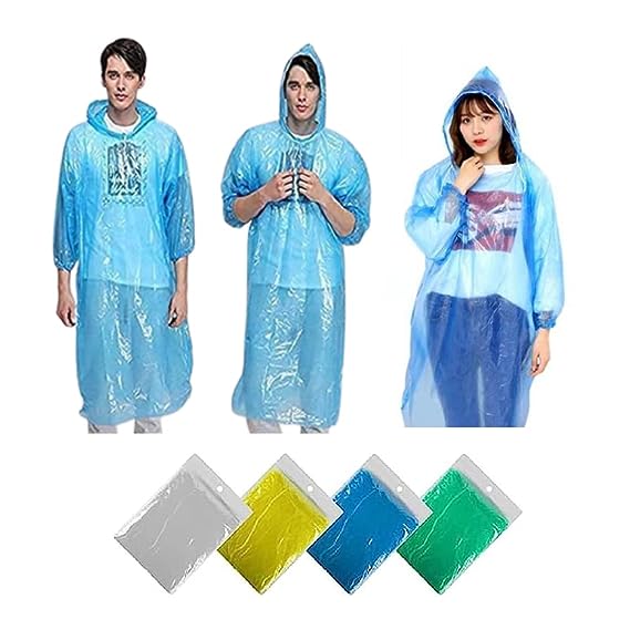 [Apply Coupon] - HAAPPYBOX Reusable easy to carry Raincoat | PVC Material Unisex Rain Coat