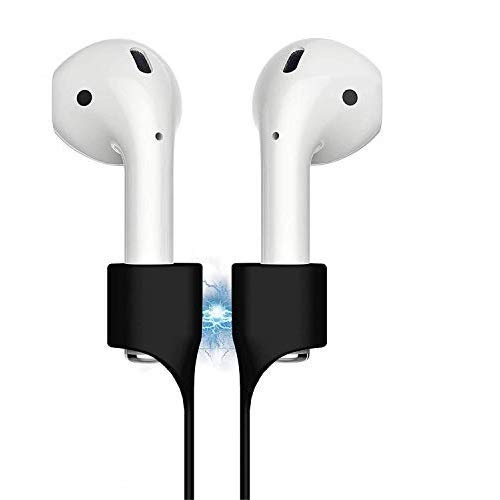 MStick Anti-Lost Magnetic Strap Silicone Cable String for Apple Wireless Earphones 3rd Generation | Apple Wireless Earphones 1 | Apple Wireless Earphones 2 | Apple Wireless Earphones Pro - Black