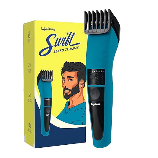 Lifelong Swift Beard Trimmer for Men| Powerful & Smooth Beard & Hair Trimmer | 60 Minute Run Time | 20 Adjustable Length : 0.5-10 mm| Stainless Steel Sharp Blades | Gift | 1 Year Warranty