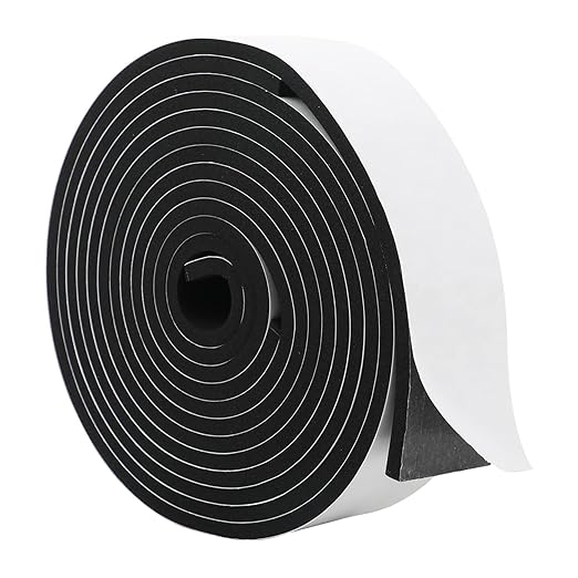 CELLUX Single Side 6MM Thick High Density Self Adhesive Foam Seal Tape, Weather Stripping Doors and Window Insulation Soundproofing- 24mm Width, 5 Meter Length