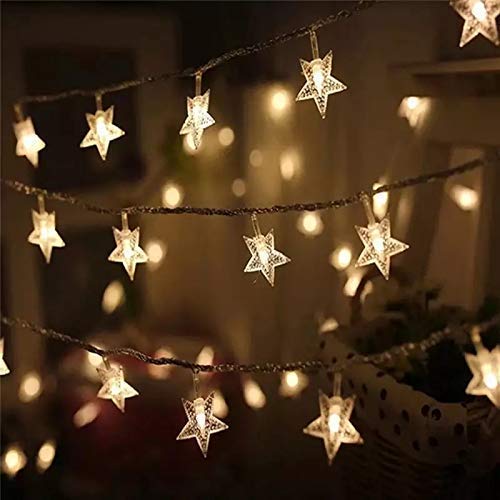 Desidiya® 16 Star String LED Lights 3 Meter Warm White Waterproof Decorative Lights for Diwali, Birthday, Festival for Indoor Outdoor Plug in Decoration Lighting