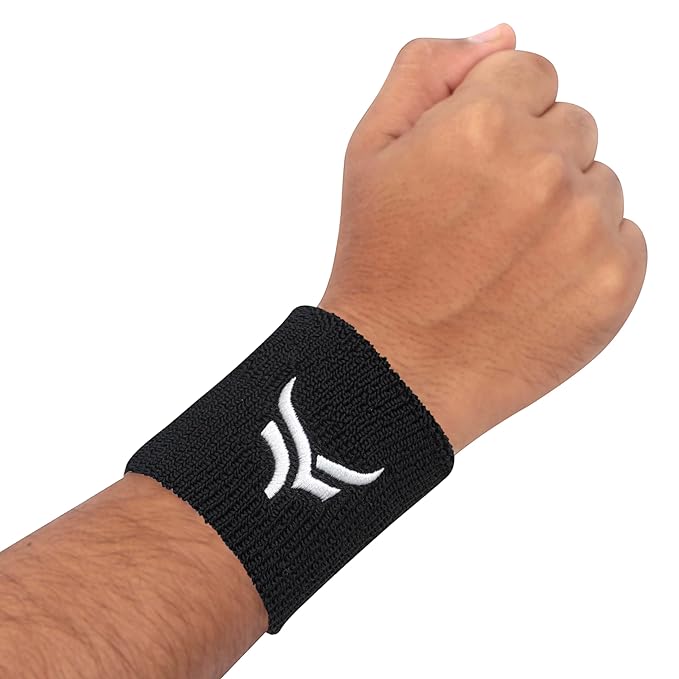 Xtrim Unisex Hand/Wrist Band, Hand Band for Men, Wrist Band for Women, Wrist Band, Moisture-Wicking, Comfortable Fit, Breathable Fabric, Highly Elastic (Pack of 1, Black)