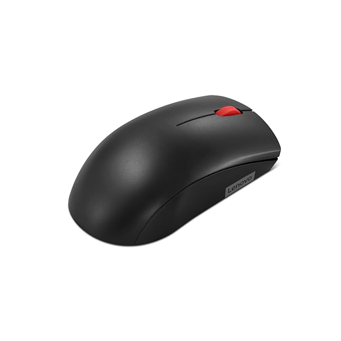 Lenovo 150 Wireless Compact Mouse, 1K DPI Optical sensor, 2.4GHz Wireless NanoUSB, 10m range, 3button(left,right,scroll) upto 3M left/right clicks, 10month battery, Ambidextrous, Ergonomic, GY51L52638