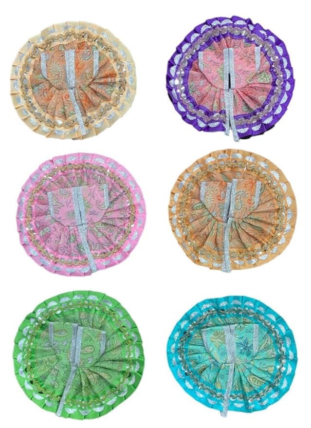 SacredKart, Laddoo Gopal Ji, Poshak, Size 1, Pack of 6