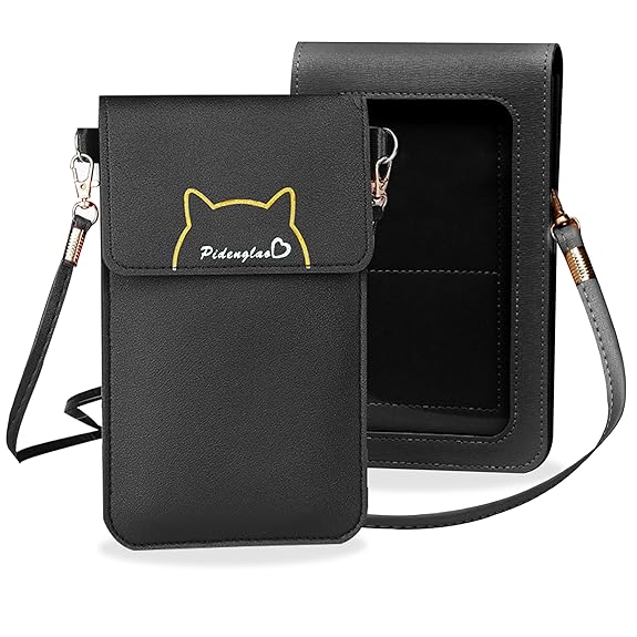 Kraptick Kitten Printed Phone Sling Bag for Women - Phone Holder Sling Bag, Phone Crossbody Case, Hands-Free Phone Bag