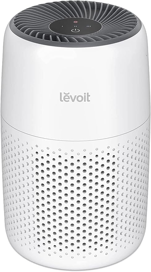 LEVOIT Core Mini Air Purifier For Coverage Area 183 Sq Ft, H13 Truehepa Filter, Remove 99.97% Dust, Smoke, & Pollen, With Fragrance Sponge, (2 Years Warranty), White