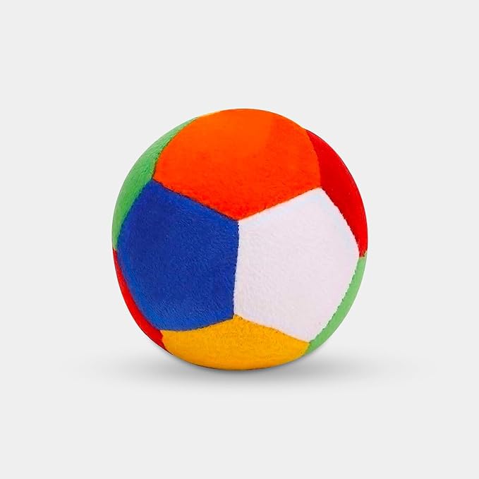 EITHEO Plush Soft Toy Ball for Baby and Kids - Super Soft Ball for Safe and Joyful Play(12cm)(Multicoloured)