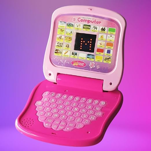 ToyMagic Kids Laptop Educational Computer|Alphabet & Number Chart with Led Display|with Music & Sound|Birthday Gift for Kids 3+|3Xaa Battery||Bis Approved,Multicolor