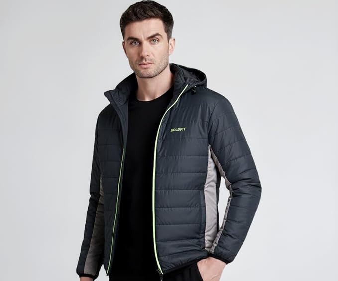 Boldfit jackets for men stylish latest puffer winter jacket for men standard length jacket man full sleeves bomber jackets for man winter wear with hoodie