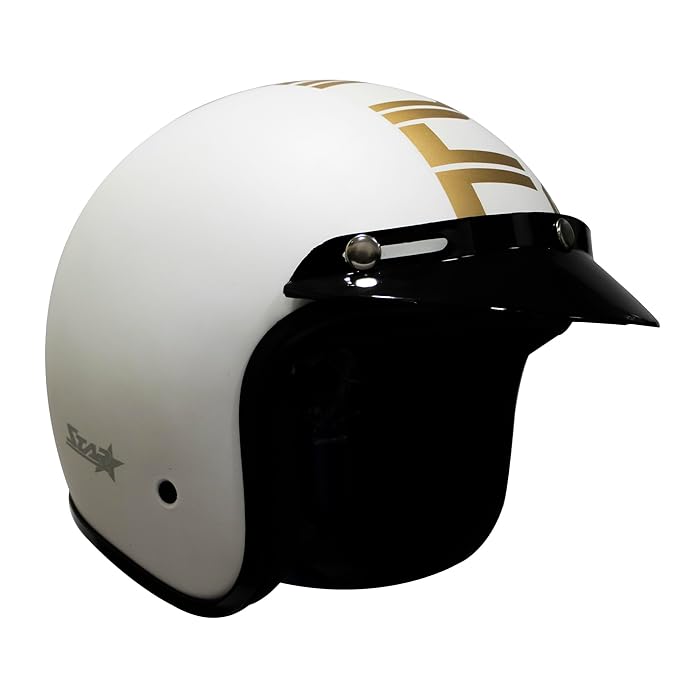 Turtle Helmet Star with Peak Open Face Design with Scratch Resistive Hard Shell ABS Plastic Helmet-Parent