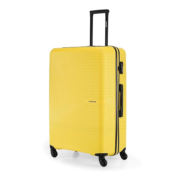 Stony Brook by Nasher Miles Crescent Hard-Sided Polypropylene Check-in Luggage Yellow 28 inch |75cm Trolley Bag