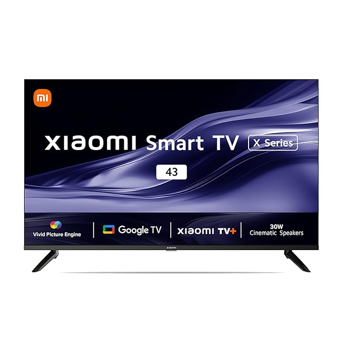[Apply Coupon] - Xiaomi X Series 108 cm 4K Ultra HD LED Smart TV (Model L43M8-A2IN) | Black | Google TV