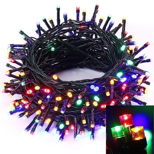 Desidiya LED Rice Plastic Light for Decoration String and Series Light for Diwali Christmas Indoor Outdoor Decoration Bedroom Wedding, Birthday Party Patio,12 Meter 39 Foot (Multi).
