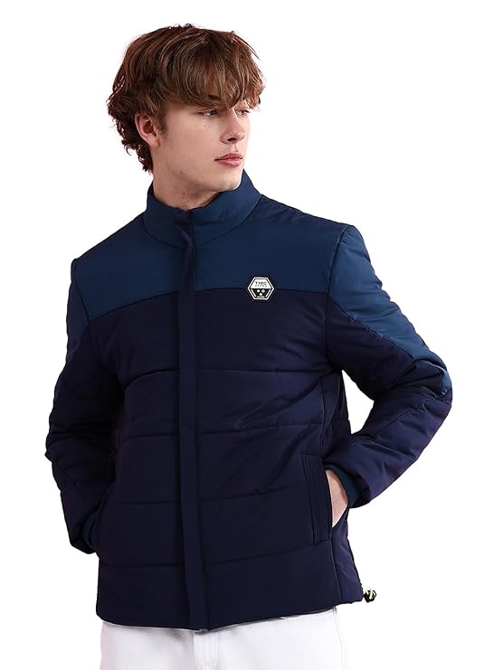 The Indian Garage Co Men's Cotton Standard Length Bomber Jacket