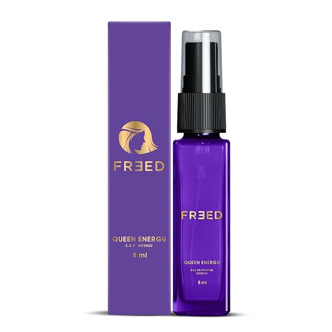[Apply Coupon] - FREED Queen Energy EDP Perfume for Women, 8ml | Patchouli, Earthy Cedarwood, Vanilla | Intense & Long Lasting Woody Eau De Parfum | Best Gift for Women