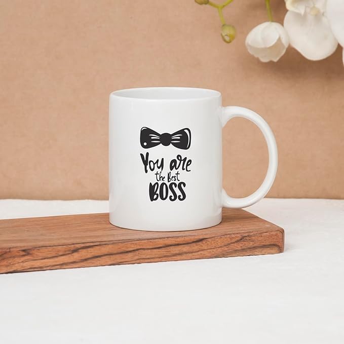 Clay Craft CC MM1 Swiss REZ22 Microwave Safe Coffee Mug for Gift to Couples Wife Husband Boyfriend Girfriend Brother 350 ml, You are The Best Boss