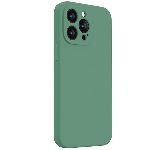 Inktree iPhone 15 Pro Max Back Cover,Upgrade Defender Liquid Silicone, [Full Covered Camera], Shockproof Phone Cover for iPhone 15 Pro Max 6.7 inch - Green