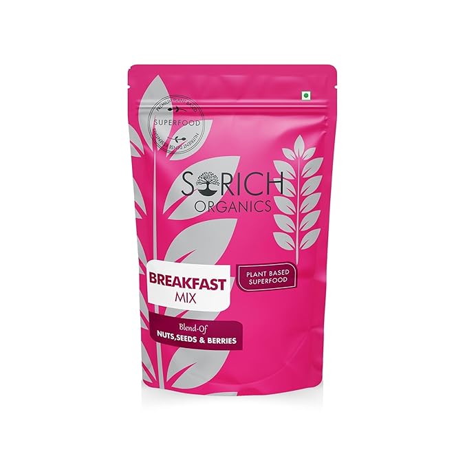 Sorich Organics Breakfast Mix 200gm | Nut and Berry Mix | Healthy Snacks | Boosts Immunity | Enhance Memory | Lower Cholesterol
